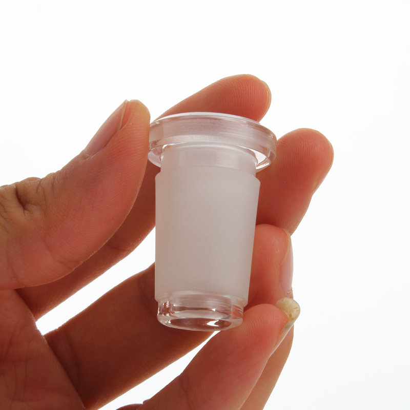 

18mm Male to 14mm Female Smoking Pipes Glass Reducer Low Profile Adapter 14 - 10 Frosted Connector Downstem Slit Diffuser