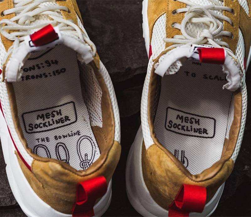 Hot Sale-New Released Tom Sachs Craft Mars Yard TS NASA 2.0 Shoes AA2261-100 Natural/Sport Red-Maple Unisex Causal Shoes Size 36-45