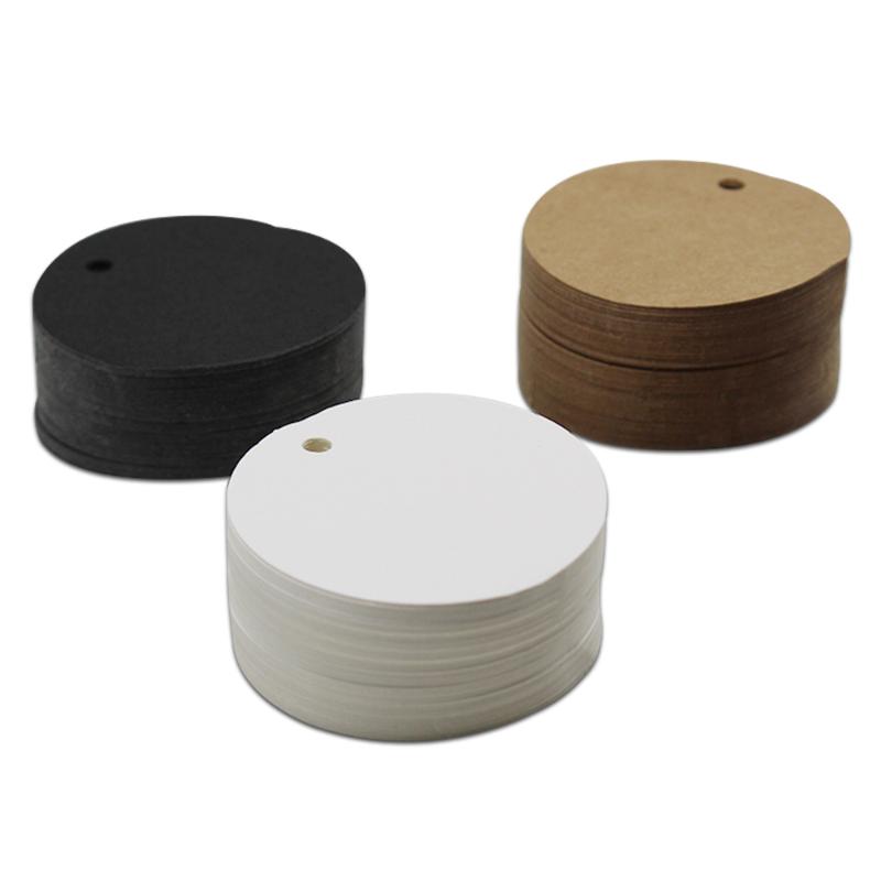 

DHL Party Supplies Kraft Paper Tag DIY Scrapbooking Label Blank Round Shape Crafts Luggage Mini Paper Card Tag Hang Hole 9000pcs