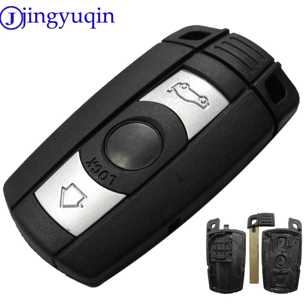 

Remote 3 Buttons Car Key Shell Case Smart Blade Fob Case Cover For Bmw 1 3 5 6 Series E90 E91 E92 E60 With, Green