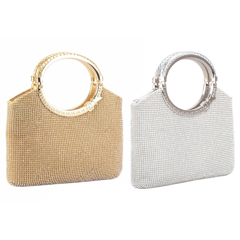 

Designer-Women Elegant HandbagWedding Bridal Prom Clutch Purse Wallet, Gold