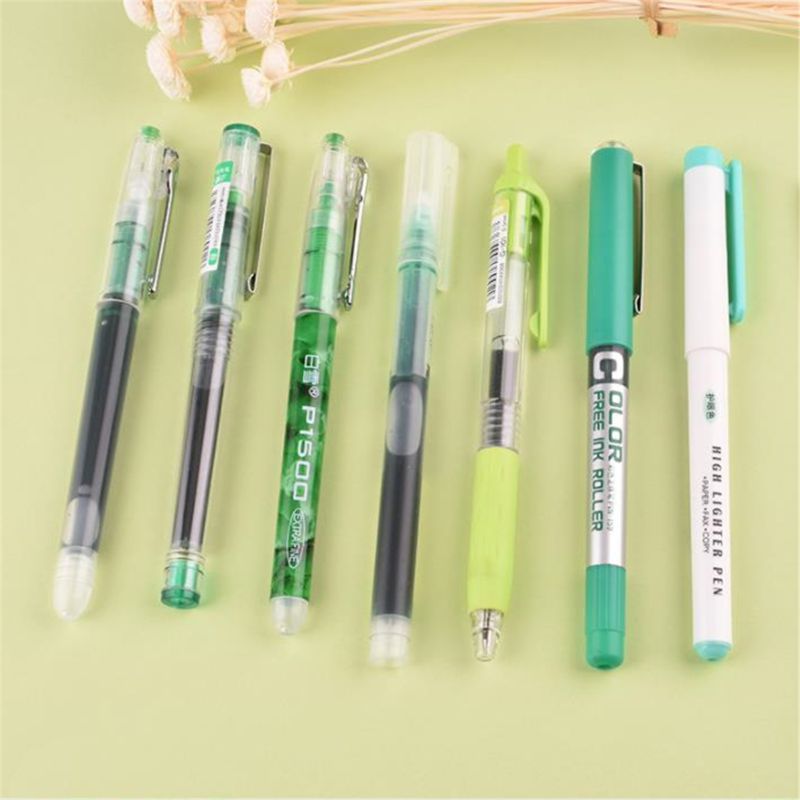 

6pcs 7pcs/set Simplicity Color Large Gel Pen Set 0.5mm Quick-drying Straight Pen M5TB