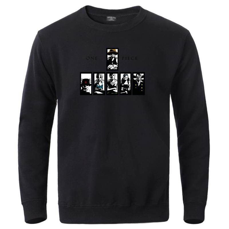 

Japan Anime The Straw Hat Pirate Fleece Warm Sportswear Loose Tracksuits One Piece Luffy Hoodies Mens Winter Hip Hop Sweatshirts, Blue 6