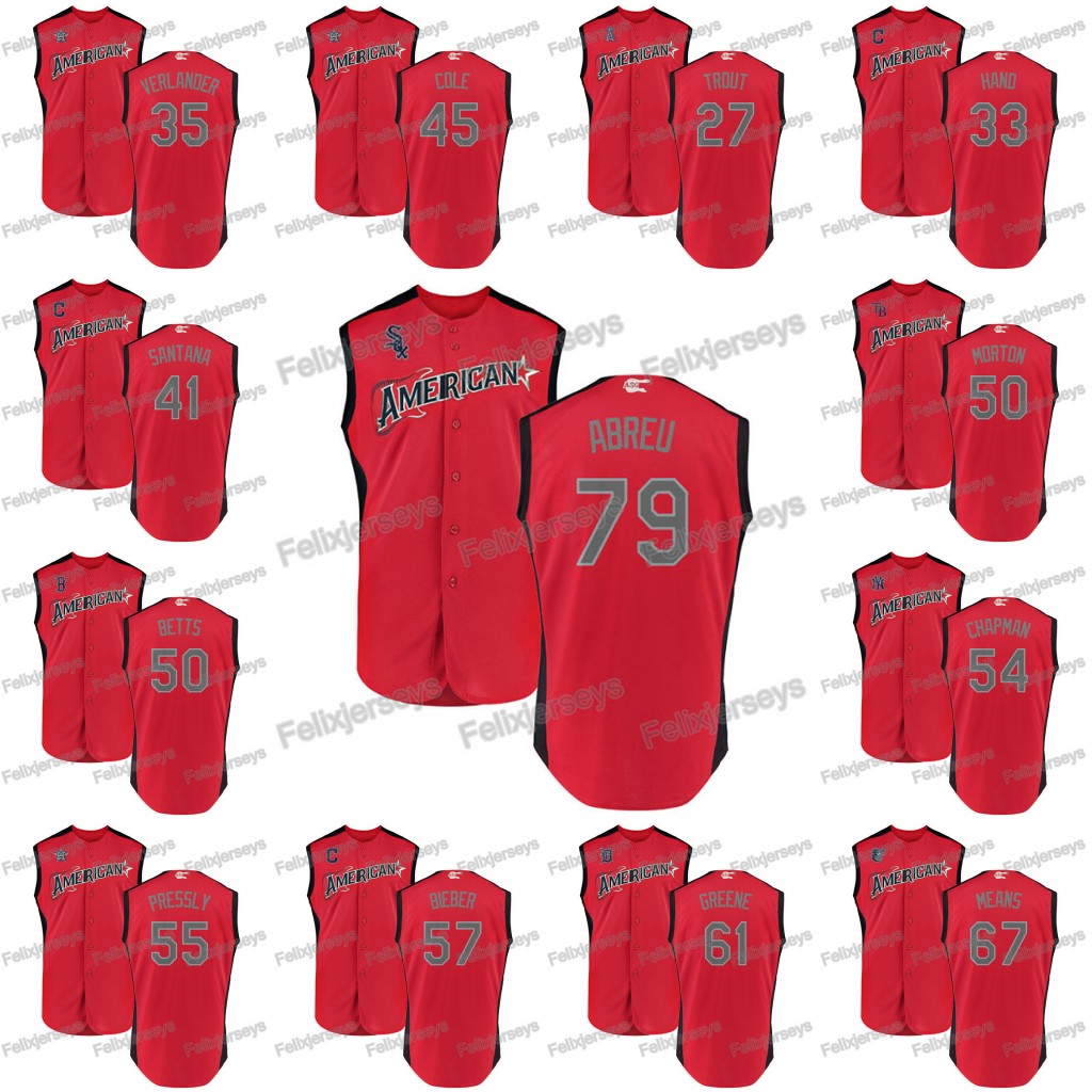

2019 All-Star Jose Abreu Carlos Santana Gerrit Cole John Means Shane Greene Bieber Ryan Pressly Aroldis Chapman Mookie Betts Charlie Morton, 50 charlie morton