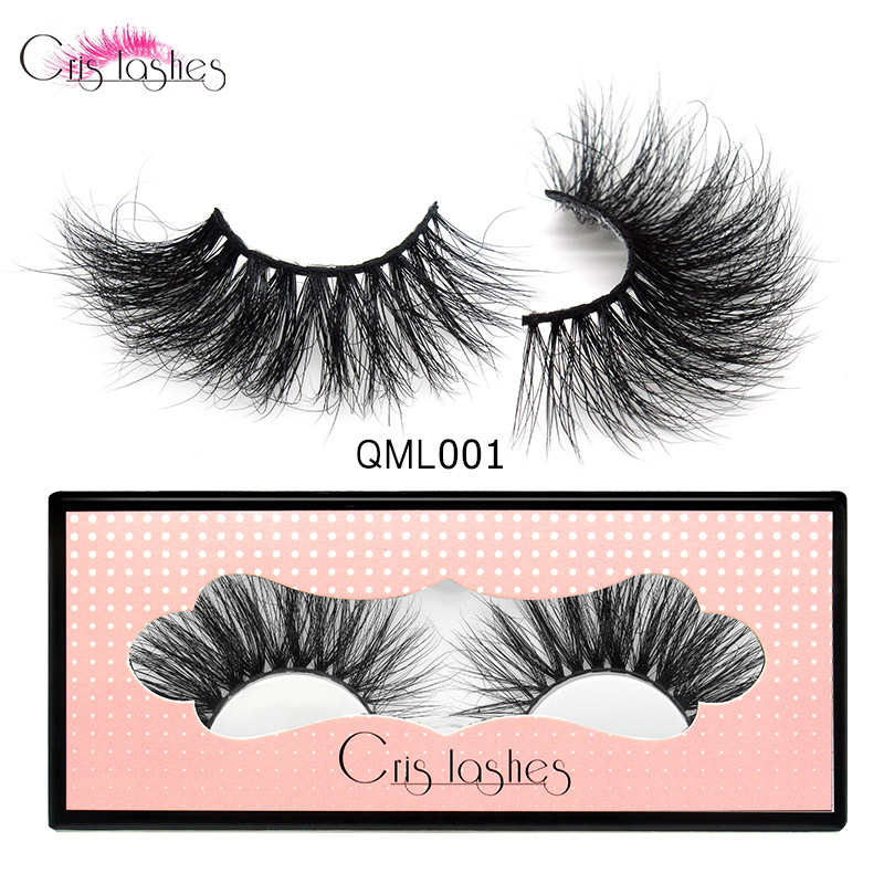 

Cris 25mm Long Thick False Eyelashes Natural Mink Volumn Eyelash Extensions 100% Cruelty Free 3D Mink Lashes 1 Pair/Box Handmade