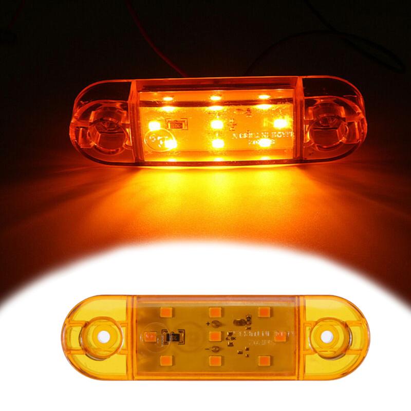 

9-LED Side Marker Light Lamp Trailer Caravan Lorry Van D53421 With Screws, As pic
