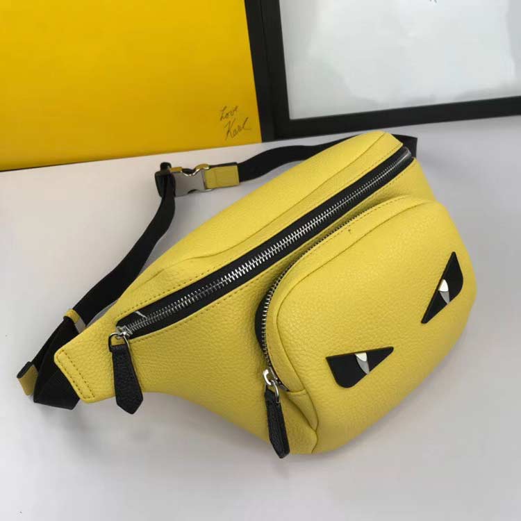 

2019 famous designer waist bag Little monsters Leisure belt bag leather high quality leather bumbag Both men and women sac banane