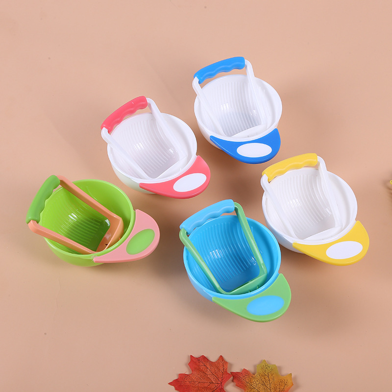 

Baby Feeding Bowl Food Fruit Mills Dishes Grinding Tools Infant Newborn Handmade Food Bowls C6017