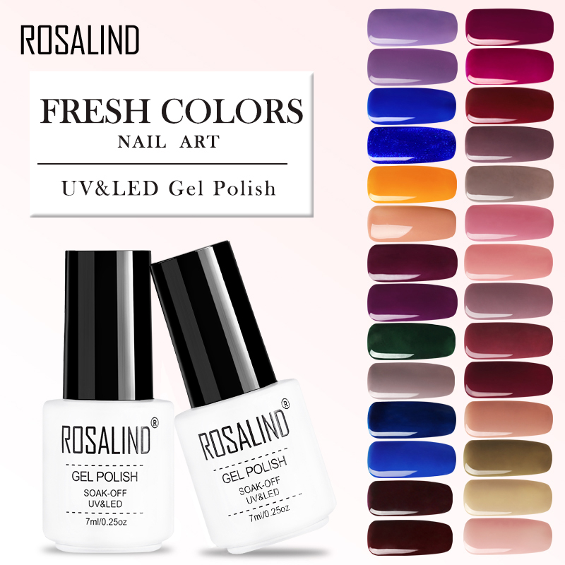 

ROSALIND Nail Polish For Nail Extension 7ML Colors UV LED Lamp Gel Polish Art Design Lacquer Primer Gel Varnish, 2611