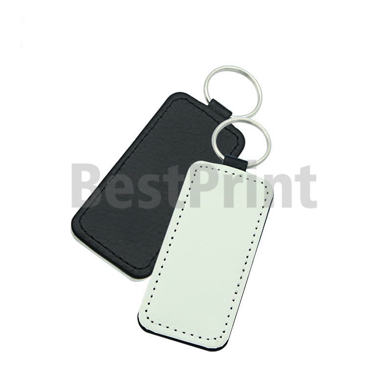 

Rectangle Heart Round Square shaped PU made blank sublimation key chain soft hand feel PU keychain