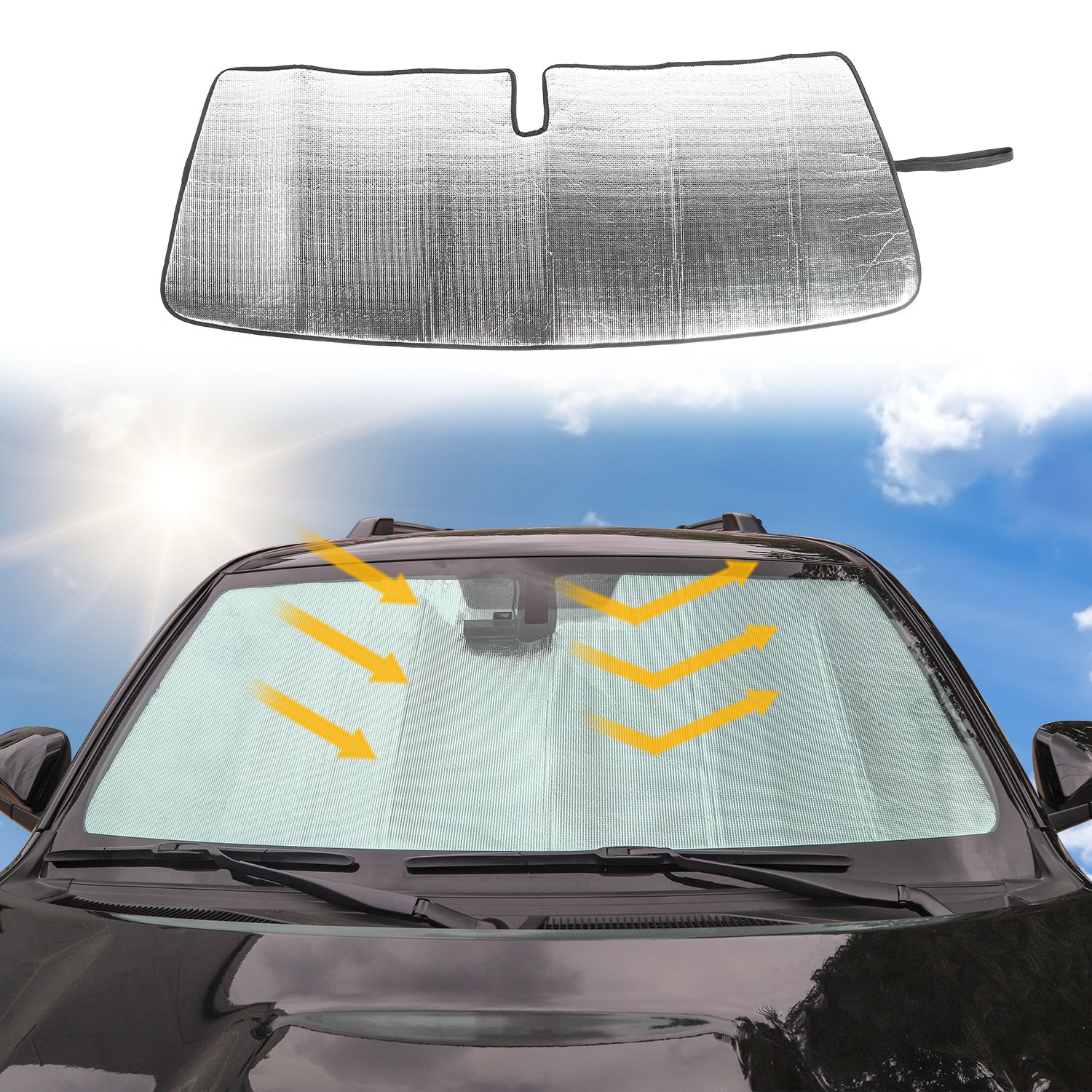 

Insulation Aluminum Foil Car Front Windshield Sun Visor For Toyota 4Runner / Super 2017+ Car Interior Accessories