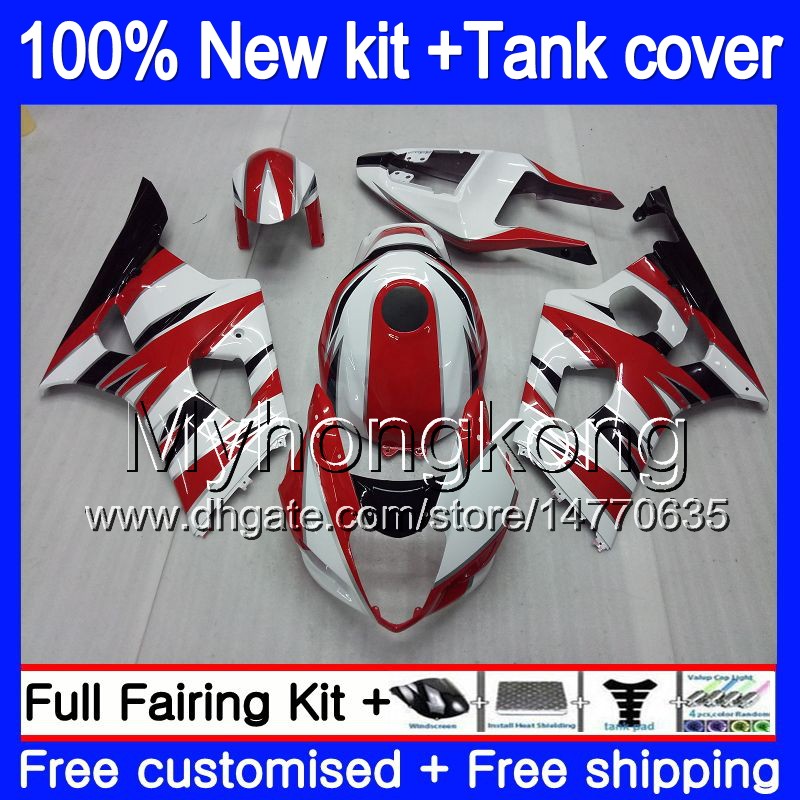 

Body +Tank For KAWASAKI 600CC ZX600 ZX636 ZX-6R 2003 2004 211MY.0 ZX 636 6 R ZX6R 03 04 ZX-636 ZX-600 ZX 6R 03 04 Fairing kit Hot red white, No. 1