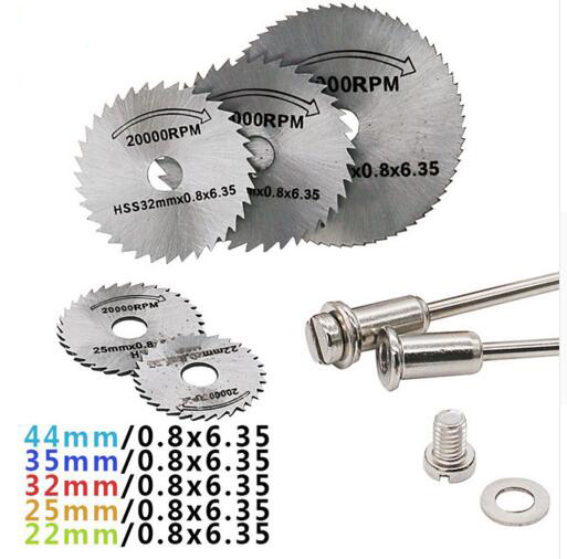 7stk HSS Kreissägeblätter Trennscheiben Dorn Cutoff Cutter Für Drehwerkzeug Set