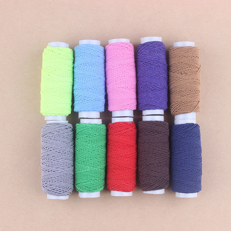 

10Roll/lot 0.8mm Clear Elastic Thread Black Round Crystal Line Nylon Rubber Stretchy Cord String Bracelets Necklace Craft Z1, Black;white