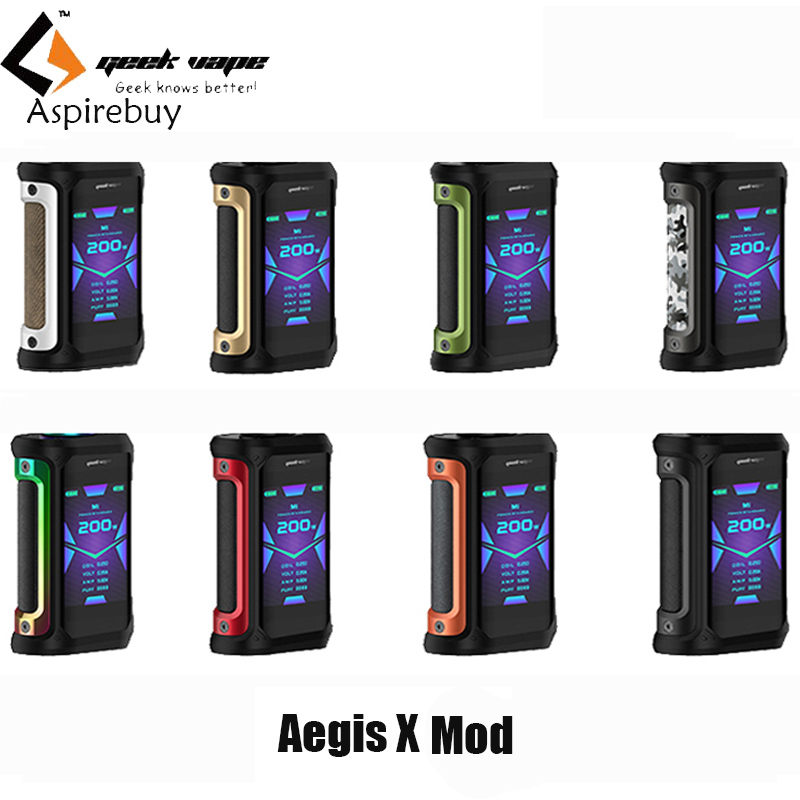 

Geekvape Aegis X Mod Vape 200W 2.0 AS Chipset Waterproof Electronic Cigarette Box MOD fit Cerberus Tank vs Ageis Solo Vaporizer Authentic