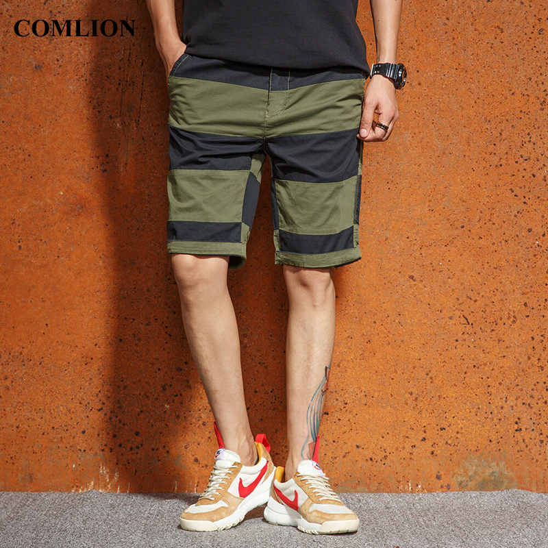 

2020 New Men's Casual Shorts Hot Sale Summer Men Fashion Stripe Squad Match Calf-Length Wear High Quality Bermuda Trousers F26, Blue