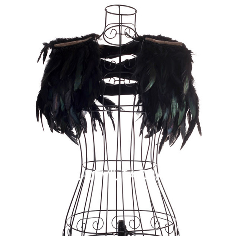 

Stage Costumes for Singers Dance Costume Dj Service Feather Vest Shawl Roupa Feminina DJ Dance Costume Hmong 2019 Rave Outfit, Black