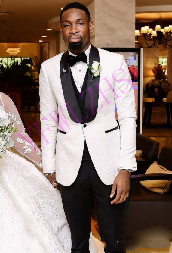 

Handsome Groomsmen Shawl Lapel Groom Tuxedos Mens Wedding Dress Man Jacket Blazer Prom Dinner 3 Piece Suit(Jacket+Pants+Tie+Vest) B203, Same as image