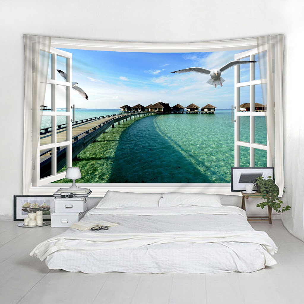 

landscape tapestry wall hanging, polyester tapestries, yoga mat, meditation rug
