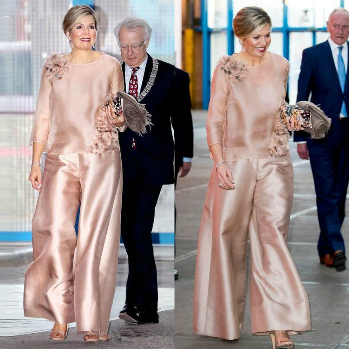 

Blush Pink 2020 Jumpsuits Mother of The Bride Dresses With Wrap Appliqued Wedding Guest Dress Cheap Satin Evening Gowns