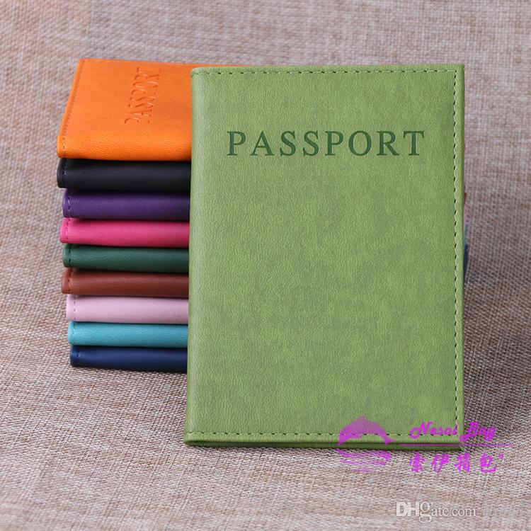 

Casual PU Leather Travel Passport Cover Card Case Women Men Travel Credit Card Holder ID Bank Passport Business Holder, Mix colors