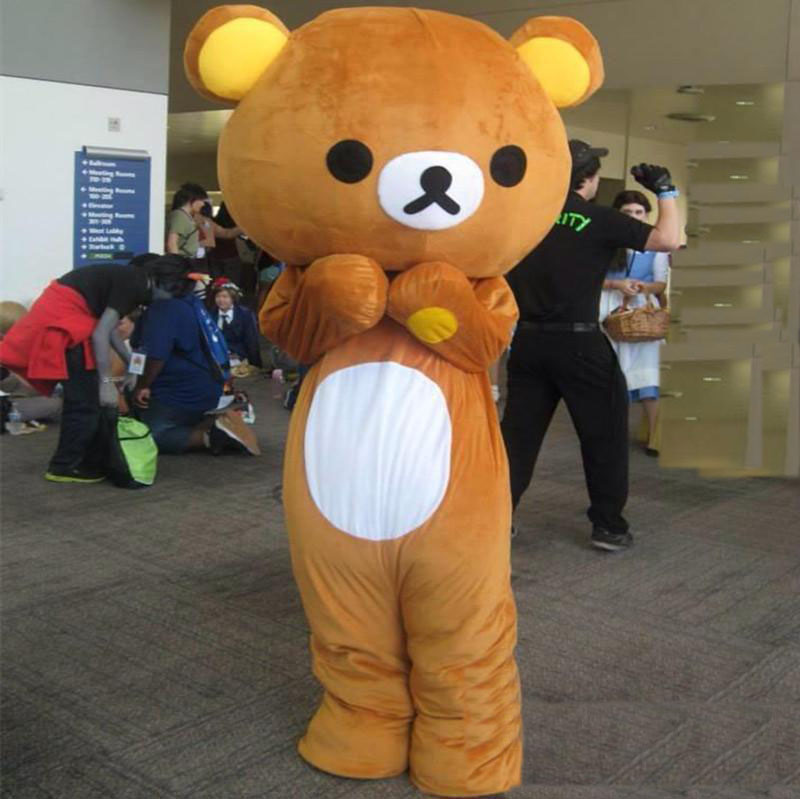 

2020 factory sale hot Janpan Rilakkuma bear Mascot Costumes Adult Size bear cartoon costume high quality Halloween Party free shipping, As pic