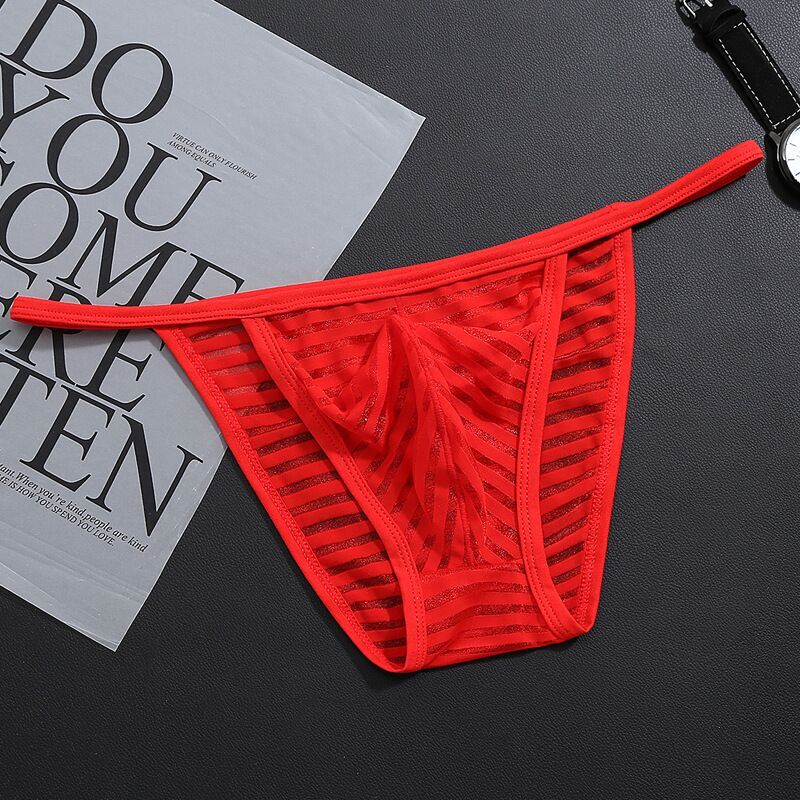 

Lace Mens perspective Gauze Underwear Sexy Man Lace G-String Lovers Gay Men Thongs Panties transparent Underwear jockstrap, White