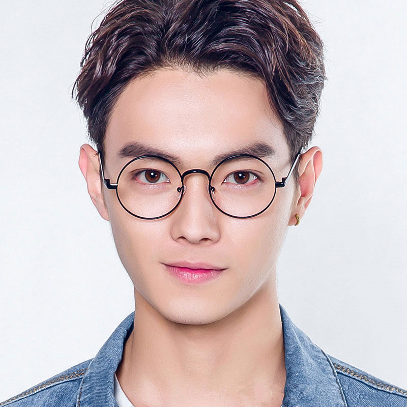 

Wholesale-Round Glasses Transparent for Computer Lenses Metal Frame Eyeglassesn Anti Blue Ray Oculos De Grau Spectacles