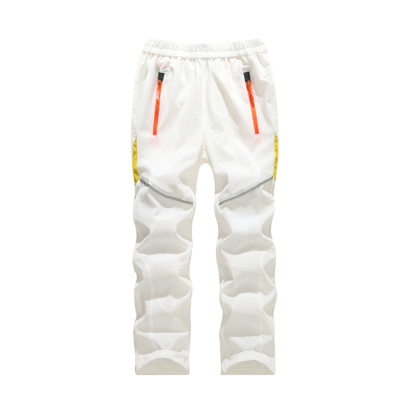 

Kids Children Water-resistant Breathable Quick Dry Long Pants Boys Girls Lightweight Elastic Stretch Outdoor Sports Trousers, White