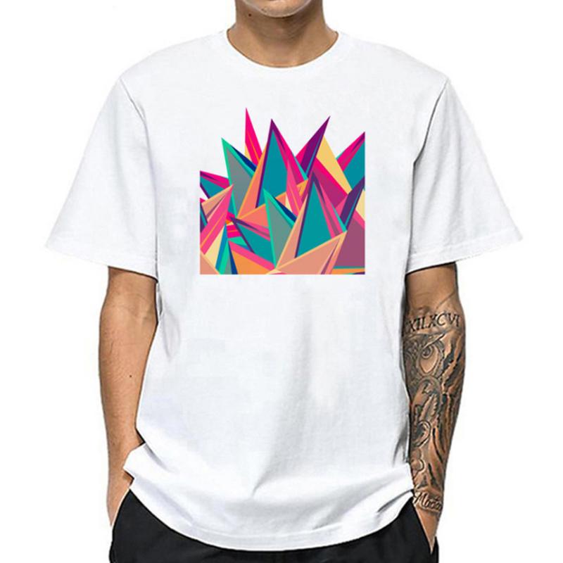 

High Quality 2020 New Summer Top Tees Men Casual Short Sleeve Printing O-neck Blouse T-shirt Fashion Tops 0704, White