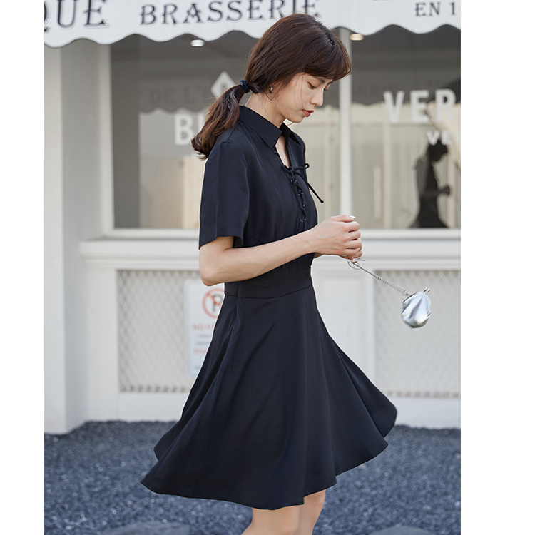 

Will accept waist in the temperament of restoring ancient ways show thin long short sleeve with her little black dress