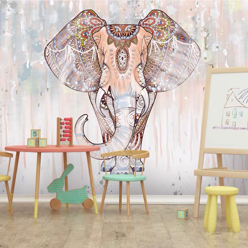 

Bacaz Custom wallpaper Modern Elephant tv background wall living room bedroom children room background 3d wallpaper murals, 3d-material 3
