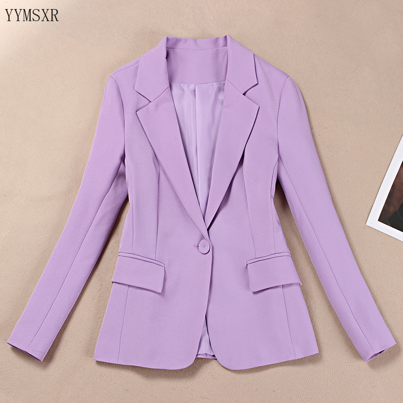 

Women' business suit blazer 2020 New High Quality Casual Women' Office Jacket Fashion slim purple small suit with high quality
