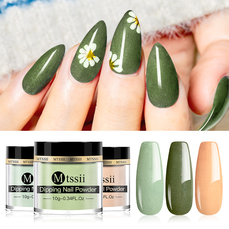 

Matte Nail Dipping Powder Glitter Pigment Dust Set Natural Dry Dip Powders Nails Set With Nail Tools for Nails Art Decoration