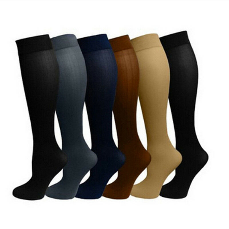 New 1 Pair Unisex Socks Compression Stockings Pressure Varicose Vein Stocking knee high Leg Support Stretch Pressure Circulation-image-520448827