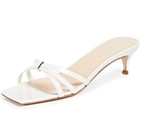 

Moraima Snc Low Heels Woman Slippers Summer Sexy Open Toe Cutouts Sandal White leather Gladiator Shoes Black Silver