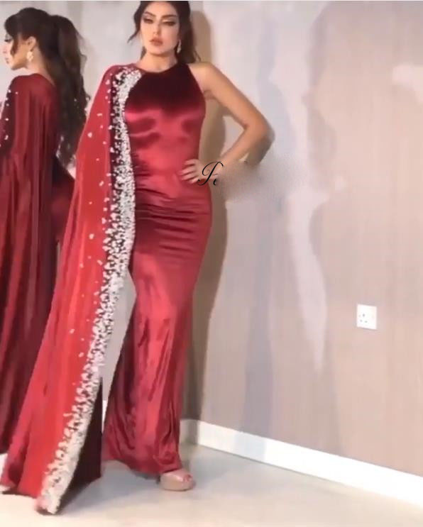 

Custom Arabic Ladies Evening Gown In Dubai Luxury Pearls Burgundy Formal Wear Long Women Evening Dress 2020, Daffodil