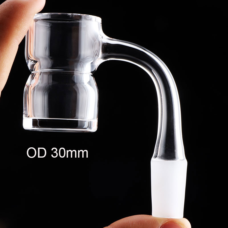 

30mm OD America Grade Weld Beveled Edge Quartz Banger Splash Guard Clear Bottom 10mm 14mm 18mm Quartz Banger Nails for Dab Rig