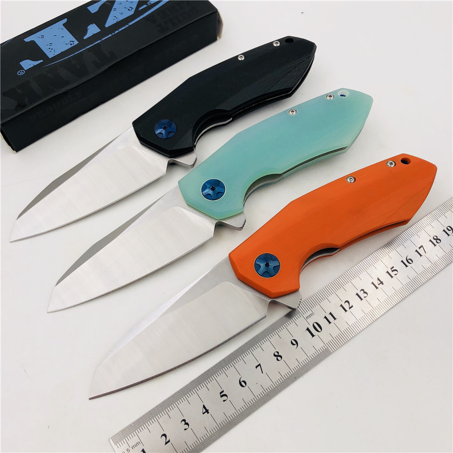 

ZT0456 Flipper folding knife bearing D2 blade G10 handle outdoor Survival camping hunting pocket fruit Knives EDC tools