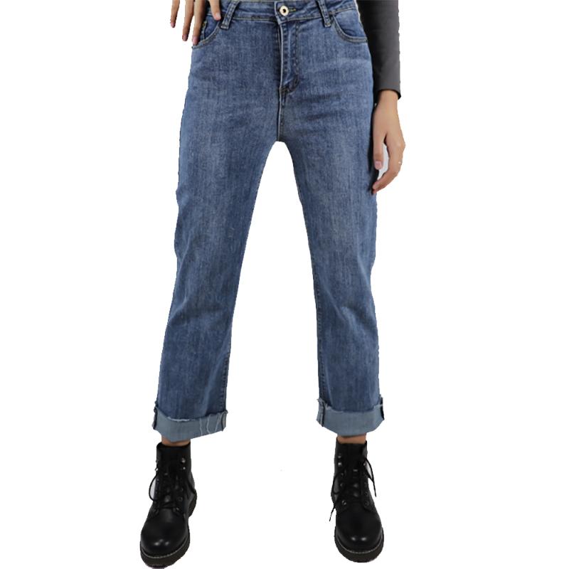 

2020 jeans mujer Full Length Mom Jeans Cowboy Denim Pants Women' pants, Blue