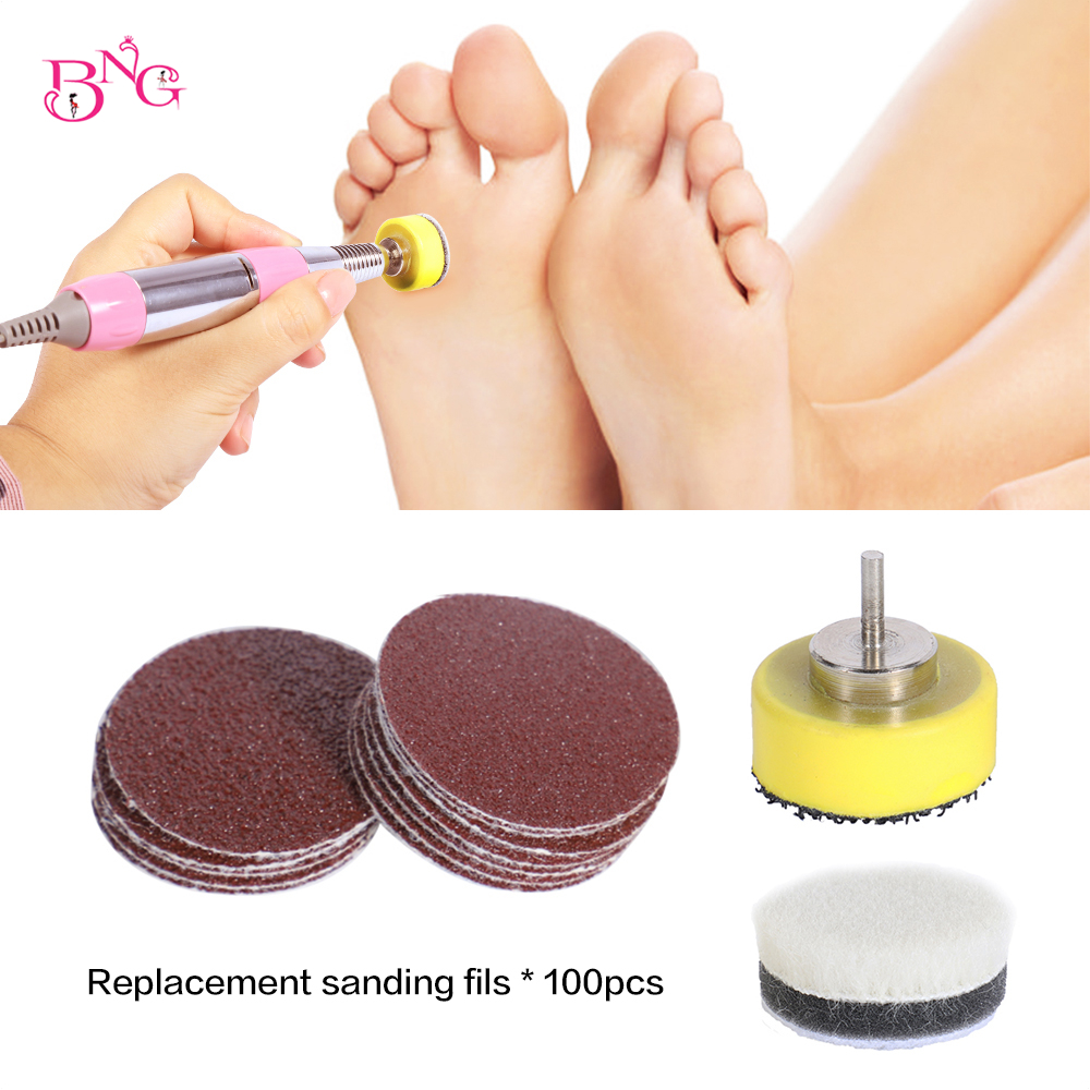 

BNG Replacement Sandpaper 80/120/180 Grit 100pcs Callus Hard Dead Skin Remover Grinding Pedicure Tool For Electric Foot File