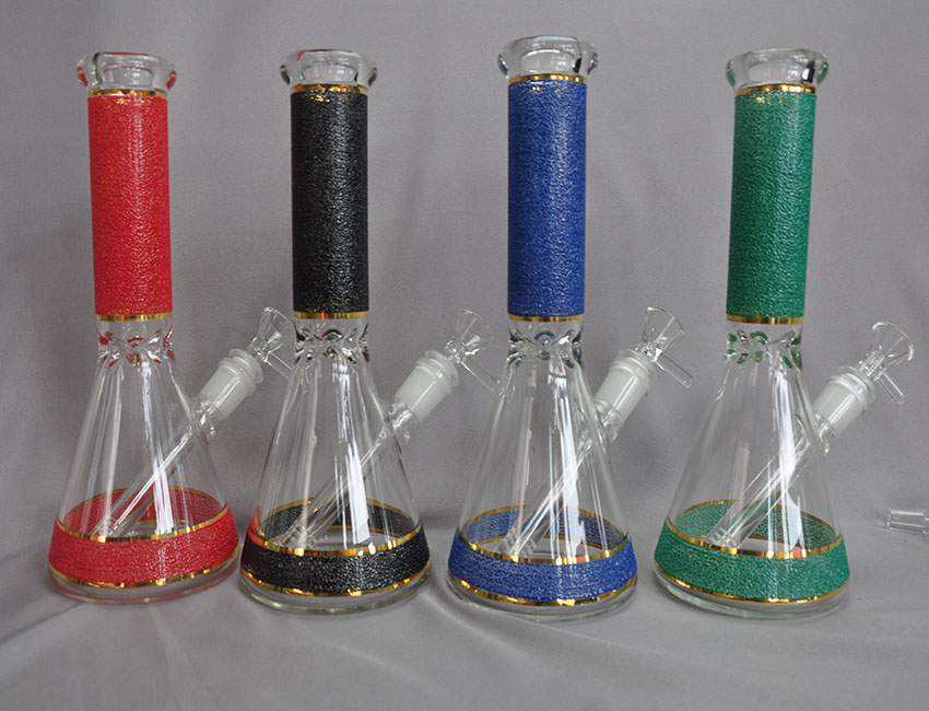 

New Fore Powder 10inch Glass Water Pipe Bong Tobacco Pipes Best Quality Cucumber Smoking With Bowl Or Quartz Banger