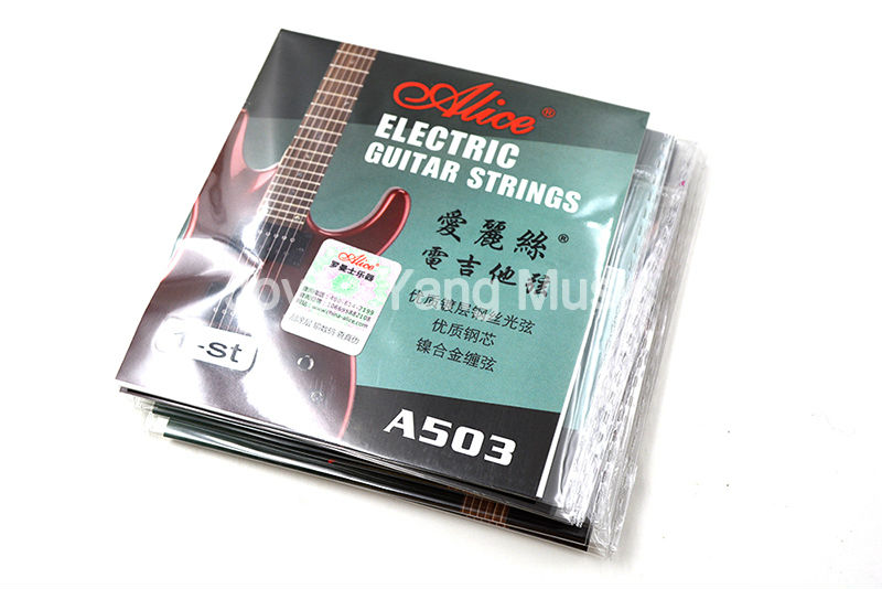 

10 Pack Alice A503-009/010 in. Electric Guitar Strings E-1st Single Plated Steel String Free Shipping