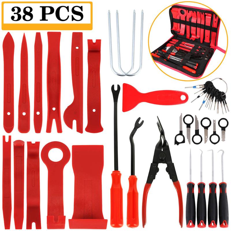 

Hand Tool Removal Tool Kit Car Panel 11-38pcs Disassembly Set Car Door Panel Removal Audio Disassembly Kit