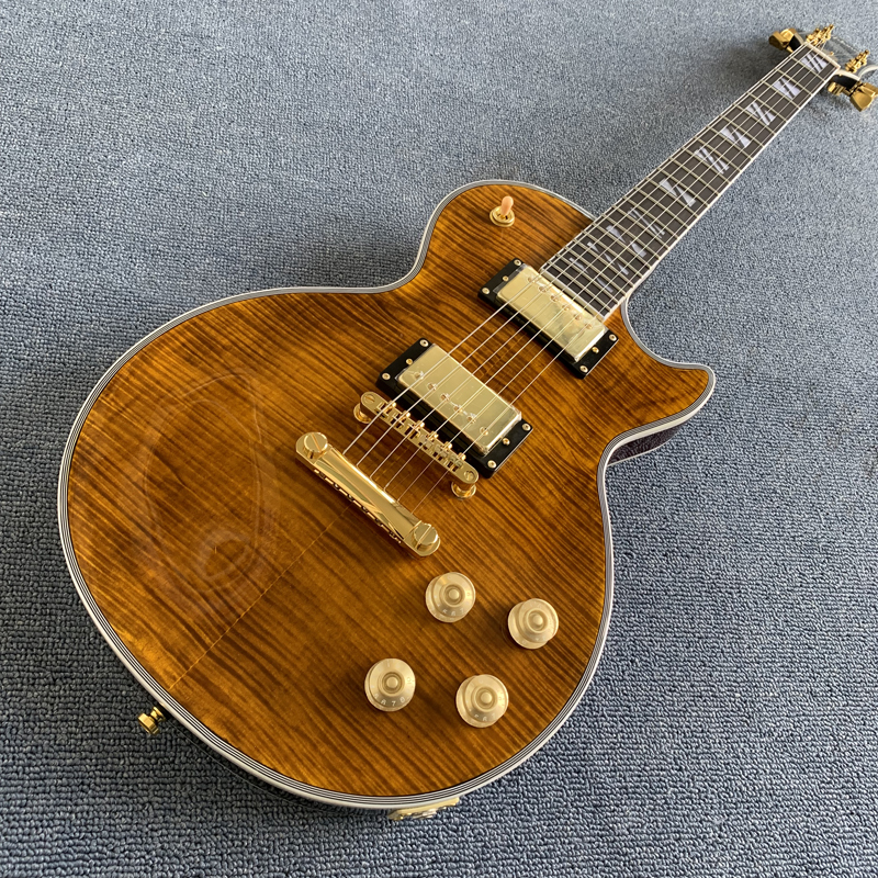 

Custom shop Mahogany body, Flame Maple Top & Back with Gold hardware,China Guitar