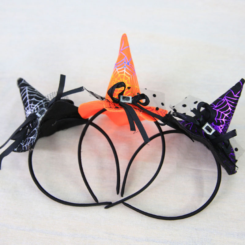

Halloween Headband Witch Hat Hair Hoop Headpiece for Halloween Costume Party
