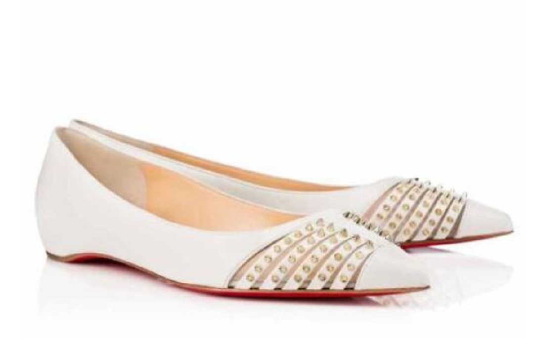 

With Box Elegant Womens Pointed Toe Spikes Ballet Shoes Sexy Ladies Red Bottm Degraspike Flat Women Luxurious Ballerinas Shoess Party Wedding, 11