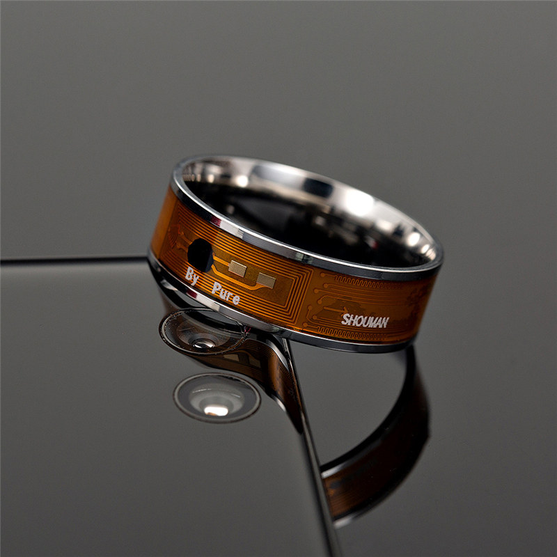 

NFC Ring Stainless steel NFC Smart Rings Band Ring Smart Wear Rings for Men Women Drop Ship 080463, Silver