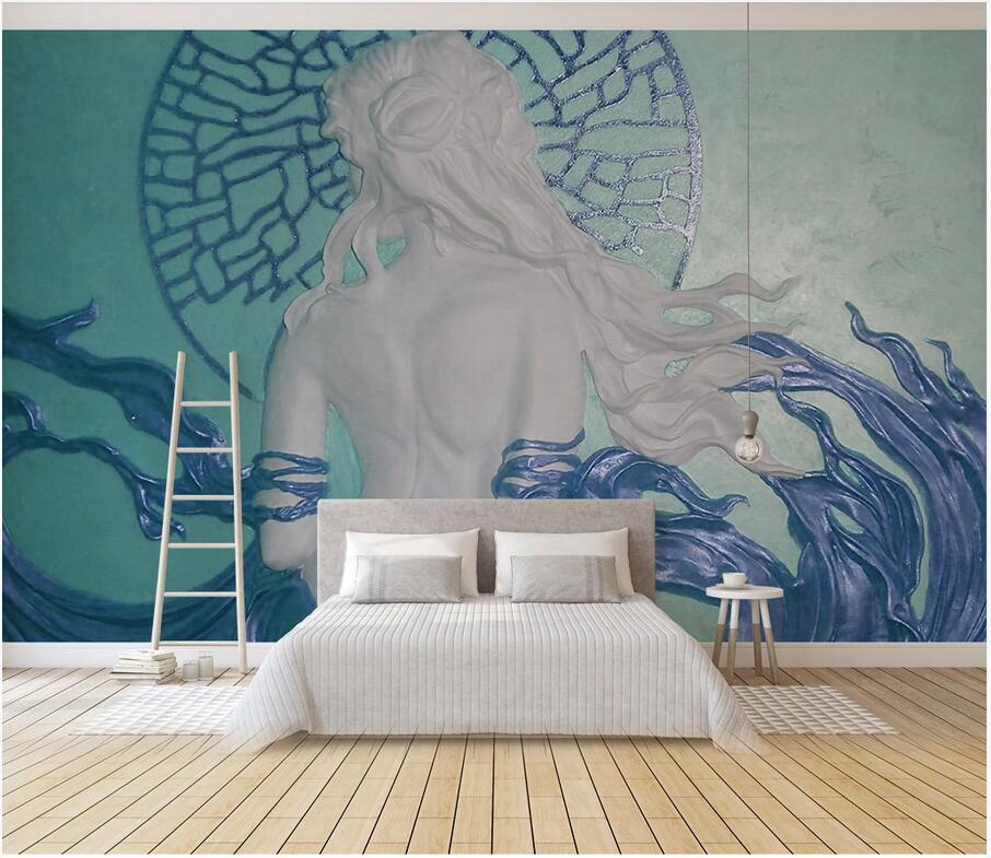 

custom photo 3d wallpaper European embossed nude beauty tv background home decor living room 3d wall murals wallpaper for walls 3 d, Non-woven fabric