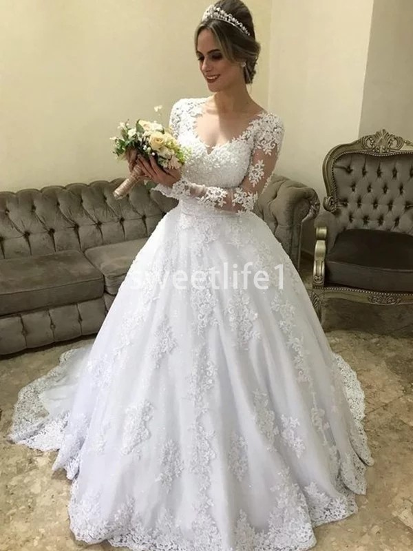Por Mayor Vestido De Novia Largo Estilo Princesa Comprar